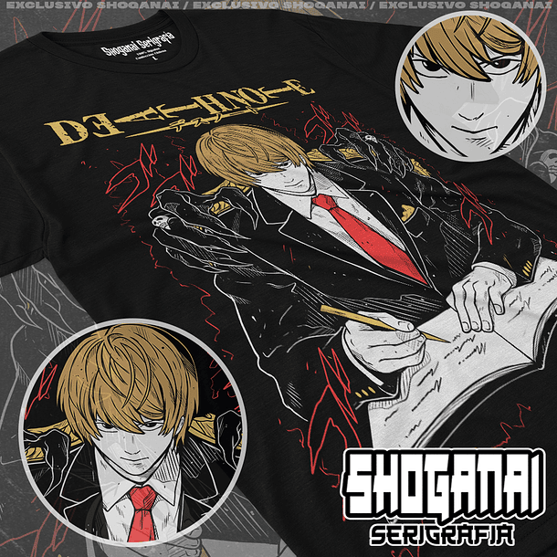 DN01 Light Yagami / Kira - Death Note / Polera manga corta 1