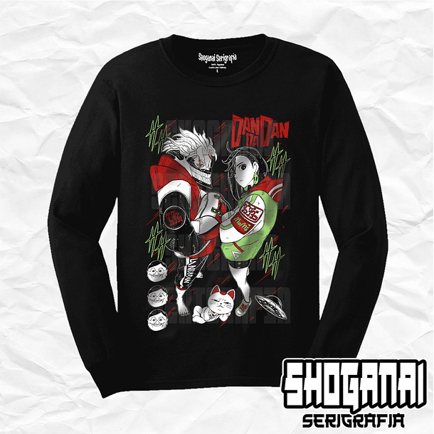 DDD11 Momo y Okarun - Dandadan / Polera manga larga 1