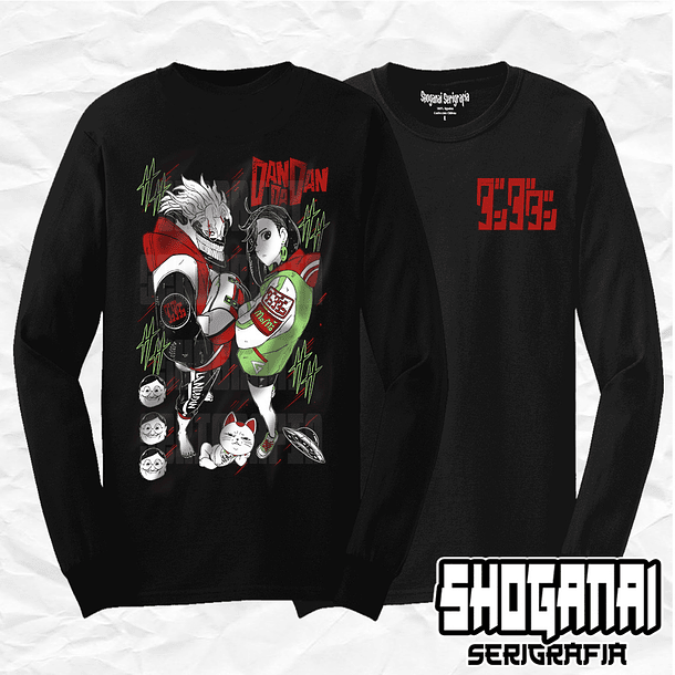 DDD11 Momo y Okarun - Dandadan / Polera manga larga 1