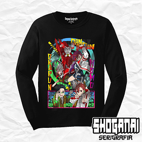 DDD20 Okarun, Momo y Turbo Abuela - Dandadan / Polera manga larga