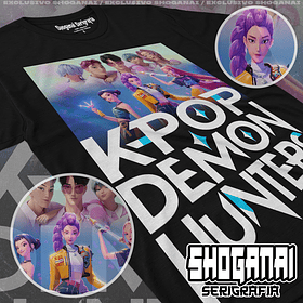 KPOP02 Kpop Demon Hunters y Saja Boys - Kpop Demon Hunters / Polera manga corta