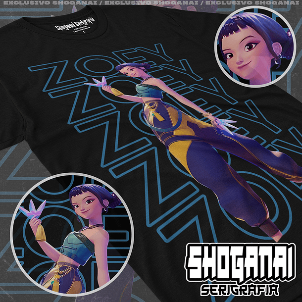 KPOP06 Zoey - Kpop Demon Hunters / Polera manga corta 1