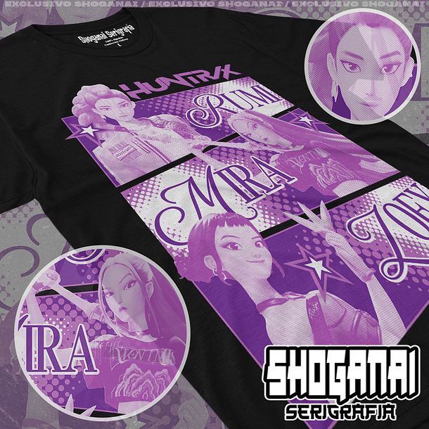 KPOP07 Huntr/x - Huntrix - Kpop Demon Hunters / Polera manga corta 1