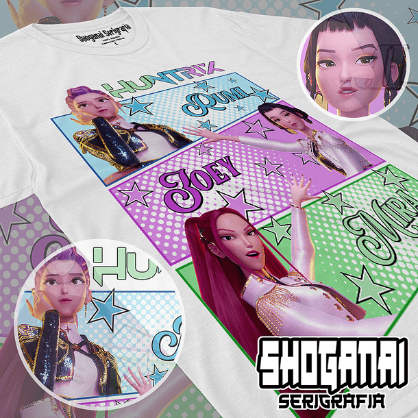 KPOP12 Huntrix - Huntr/x - Kpop Demon Hunters / Polera manga corta 1