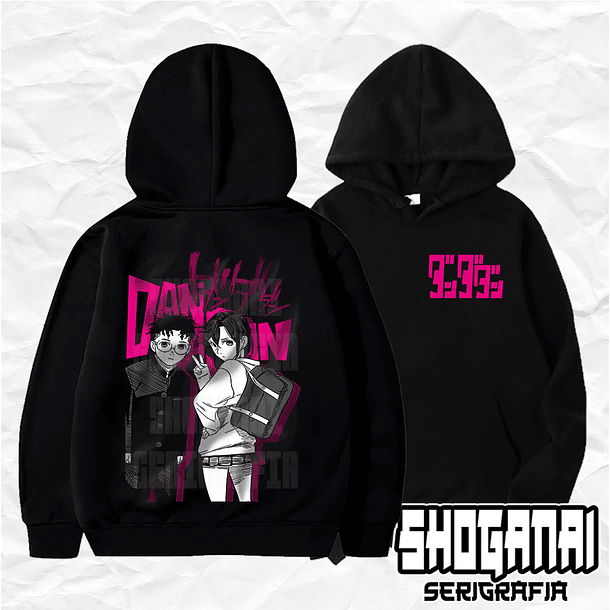 DDD26 Momo y Okarun - Dandadan / Hoddie - Poleron Canguro 1