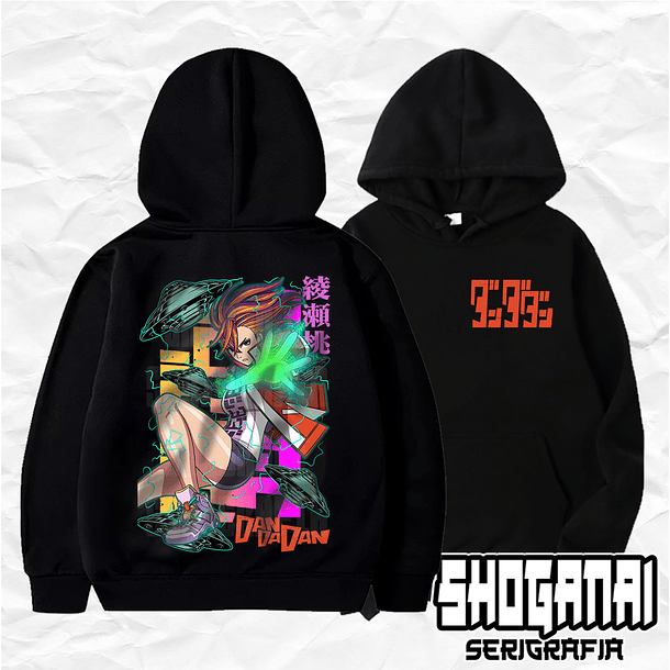 DDD29 Momo Ayase - Dandadan / Hoddie - Poleron Canguro 1