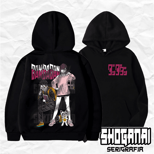 DDD30 Momo, Okarun y Turbo Abuela - Dandadan / Hoddie - Poleron Canguro 1