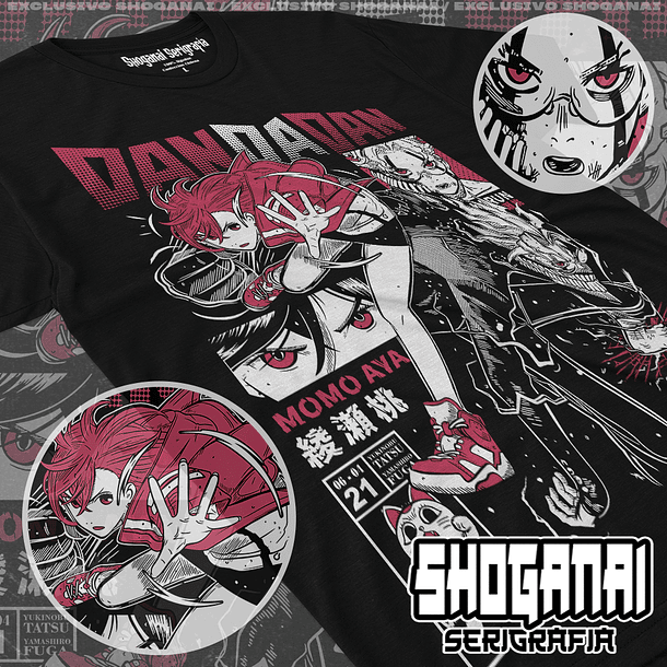 DDD32 Momo y Okarun - Dandadan / Polera manga corta 1