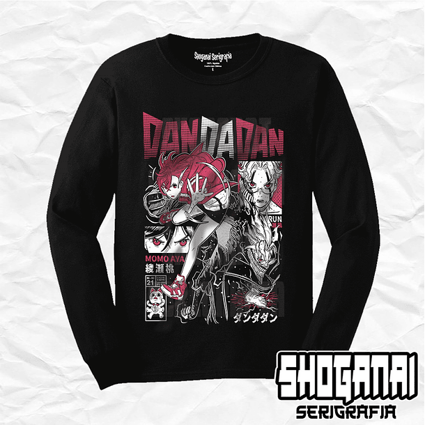 DDD32 Momo y Okarun - Dandadan / Polera manga larga 1