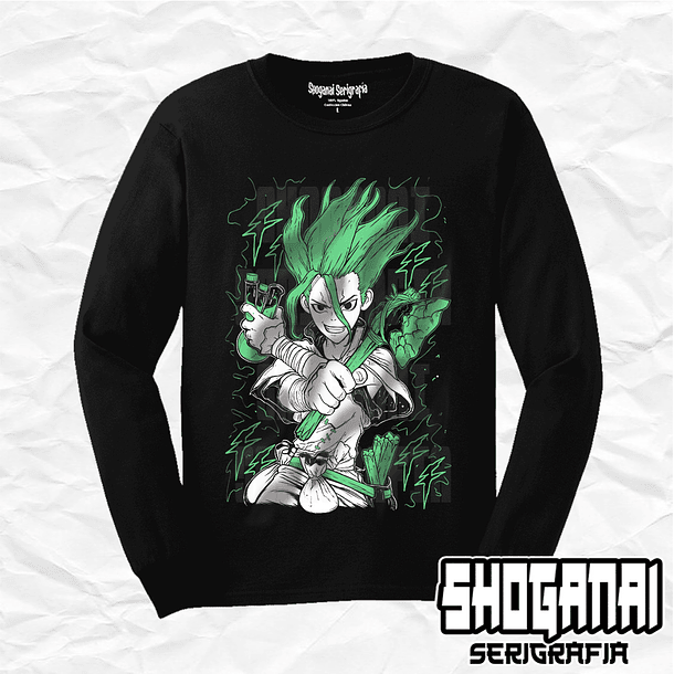 DRS01 Senku Ishigami - Dr. Stone / Polera manga larga 1