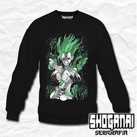 DRS01 Senku Ishigami - Dr. Stone / Crewneck - Poleron Polo