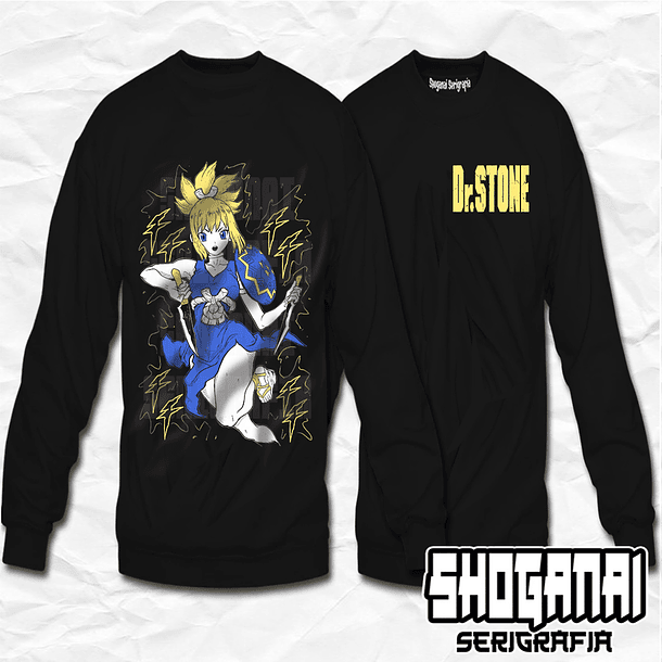 DRS02 Kohaku - Dr. Stone / Crewneck - Poleron Polo 1