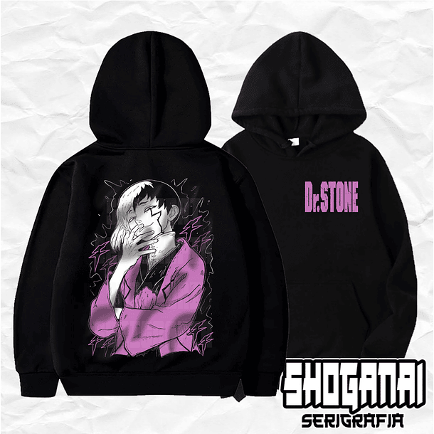 DRS04 Gen Asagiri - Dr. Stone / Hoddie - Poleron Canguro 1