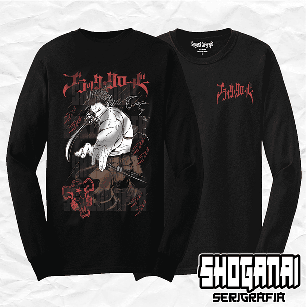 BC04 Yami Sukehiro - Black Clover / Polera manga larga 1