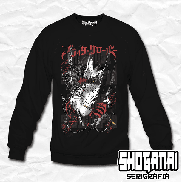 BC05 Asta - Black Clover / Crewneck - Poleron Polo 1