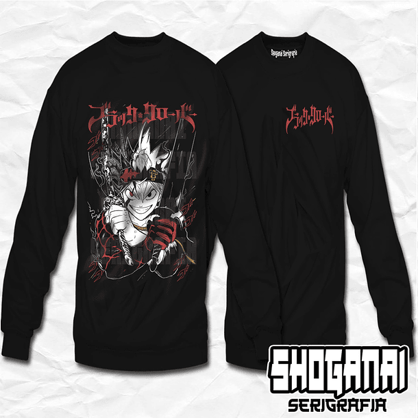 BC05 Asta - Black Clover / Crewneck - Poleron Polo 1