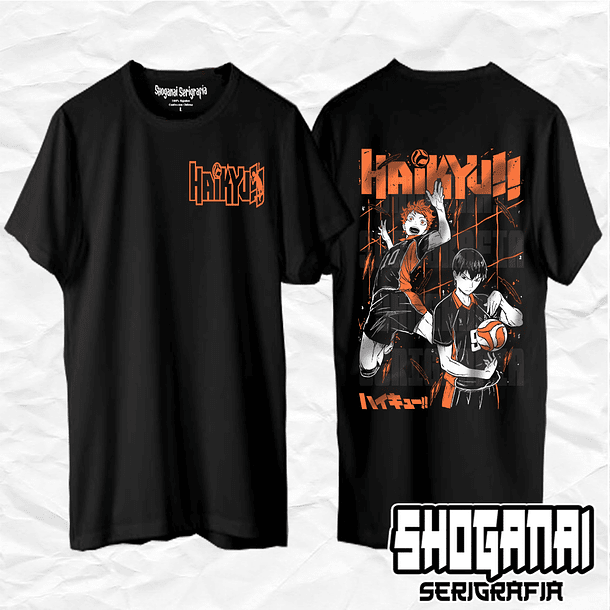 HKY01 Hinata y Kageyama - Haikyuu!! / Polera manga corta 1
