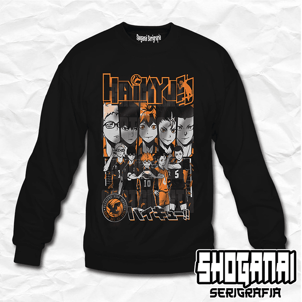 HKY02 OP2 Karasuno - Haikyuu!! / Crewneck - Poleron Polo 1