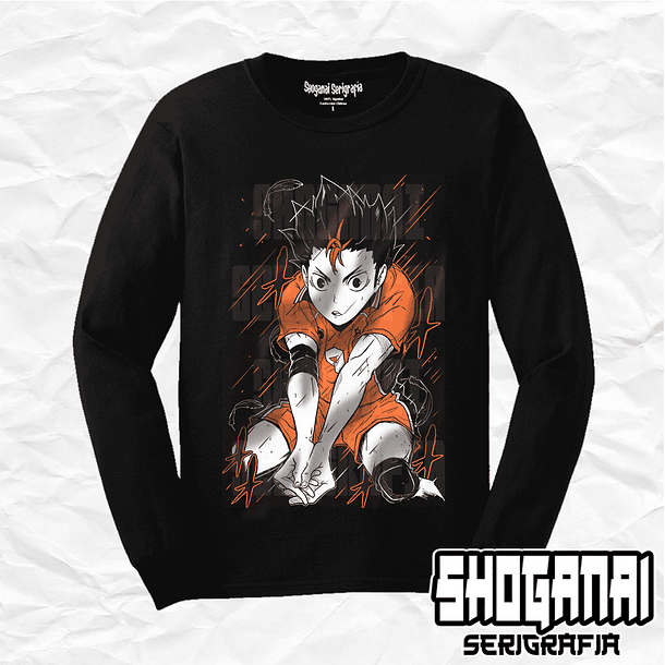 HKY04 Yu Nishinoya - Haikyuu!! / Polera manga larga 1