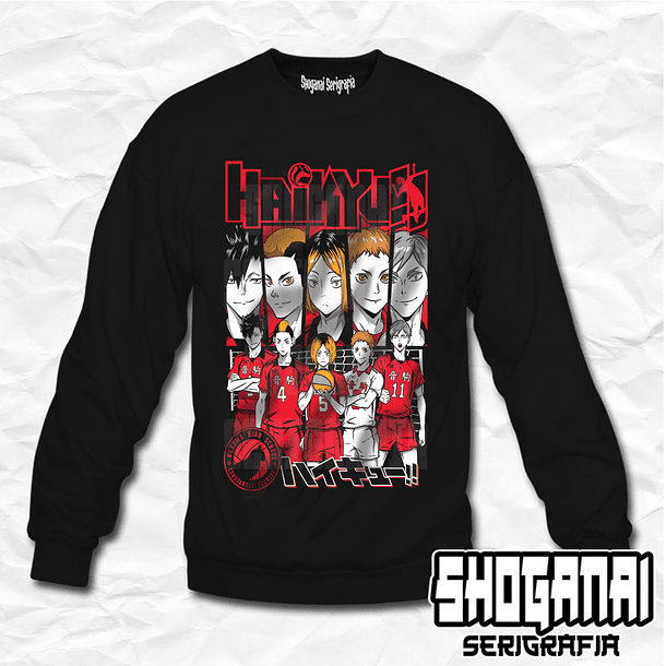 HKY06 Nekoma - Haikyuu!! / Crewneck - Poleron Polo 1