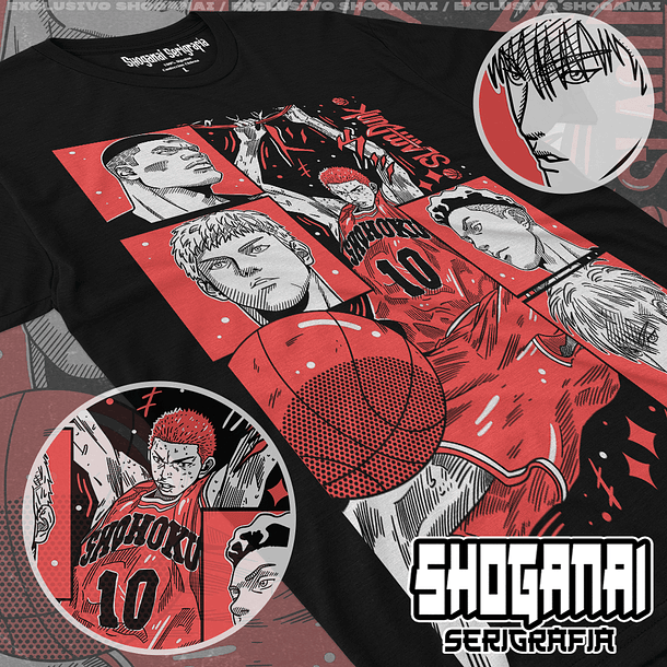SD02 Shohoku - Slam Dunk / Polera manga corta 1