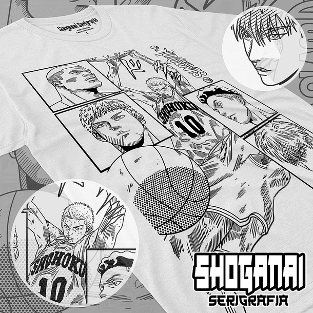 SD02 OP2 Shohoku - Slam Dunk / Polera manga corta 1