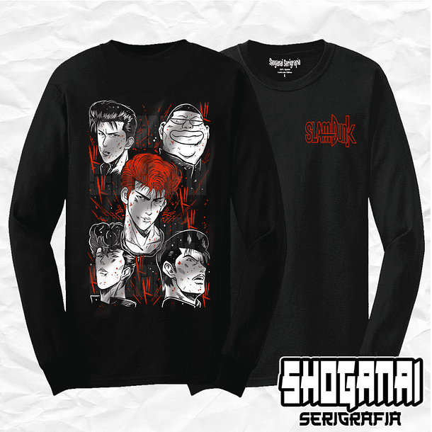 SD03 Ejército de Sakuragi - Slam Dunk / Polera manga larga 1