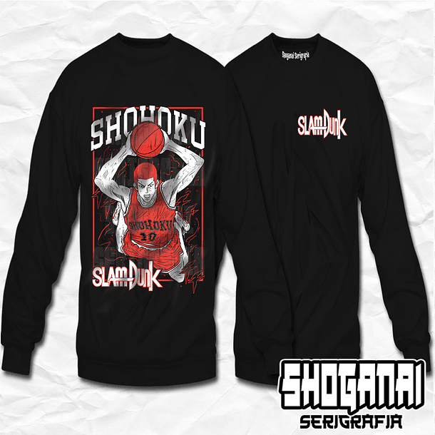 SD04 Hanamichi Sakuragi - Slam Dunk / Crewneck - Poleron Polo 1
