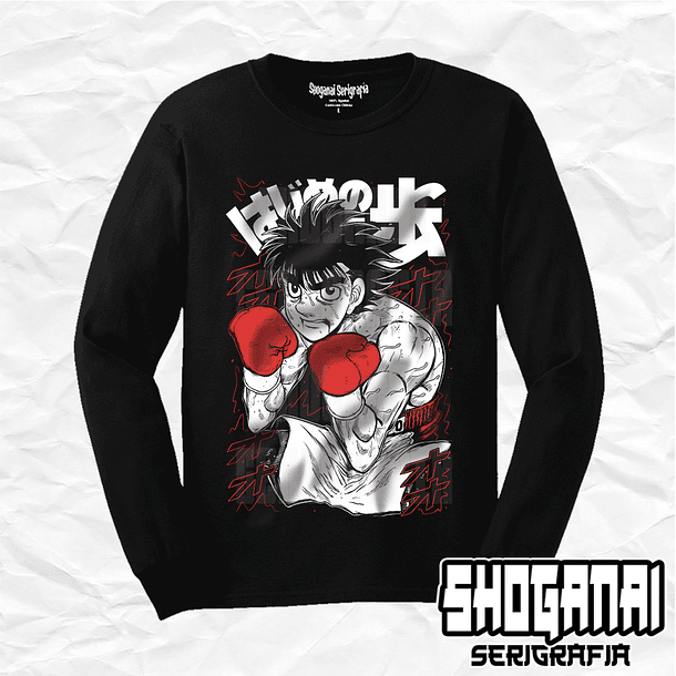 HNI03 Ippo Makunouchi - Hajime No Ippo / Polera manga larga 1