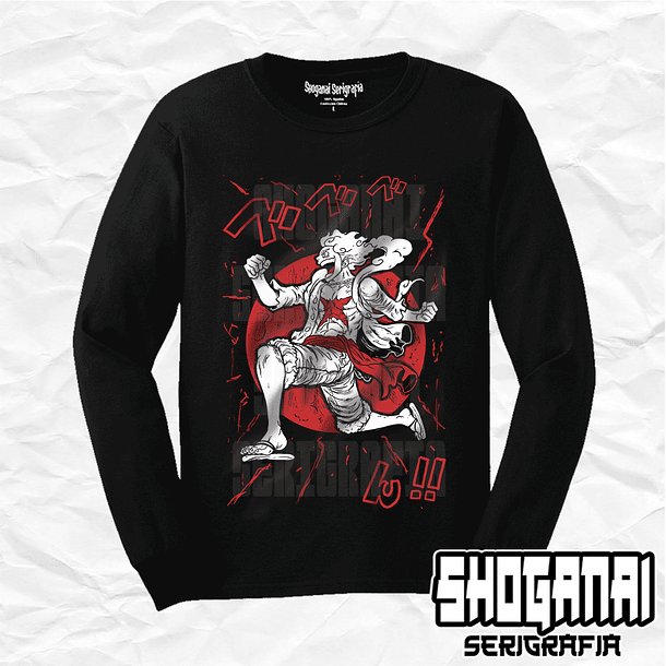 OP02 Monkey D. Luffy - One Piece / Polera manga larga 1