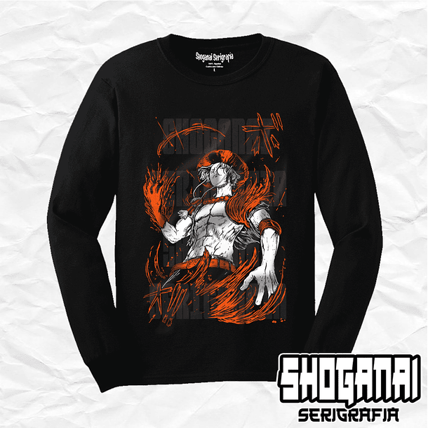 OP03 Portgas D. Ace - One Piece / Polera manga larga 1