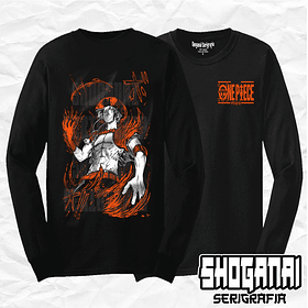 OP03 Portgas D. Ace - One Piece / Polera manga larga