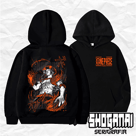 OP03 Portgas D. Ace - One Piece / Hoddie - Poleron Canguro