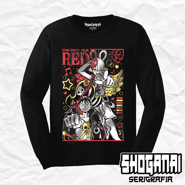 OP06 Uta y Luffy - One Piece / Polera manga larga 1