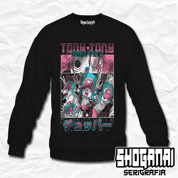 OP16 OP2 Tony Tony Chopper - One Piece / Crewneck - Poleron Polo 1