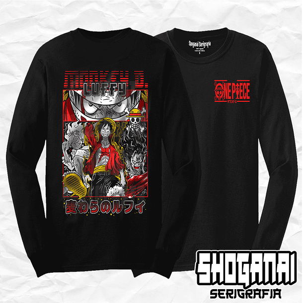 OP17 Monkey D. Luffy - One Piece / Polera manga larga 1