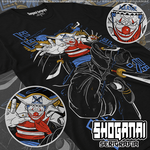 OP20 Buggy The Clown - One Piece / Polera manga corta 1