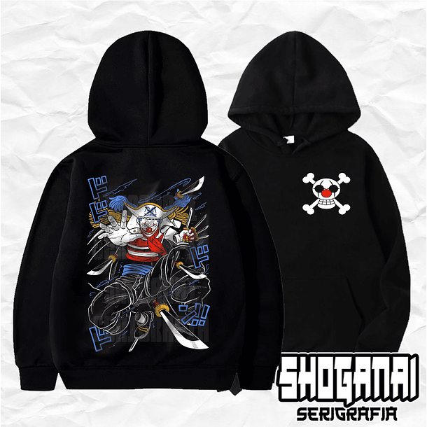 OP20 Buggy The Clown - One Piece / Hoddie - Poleron Canguro 1