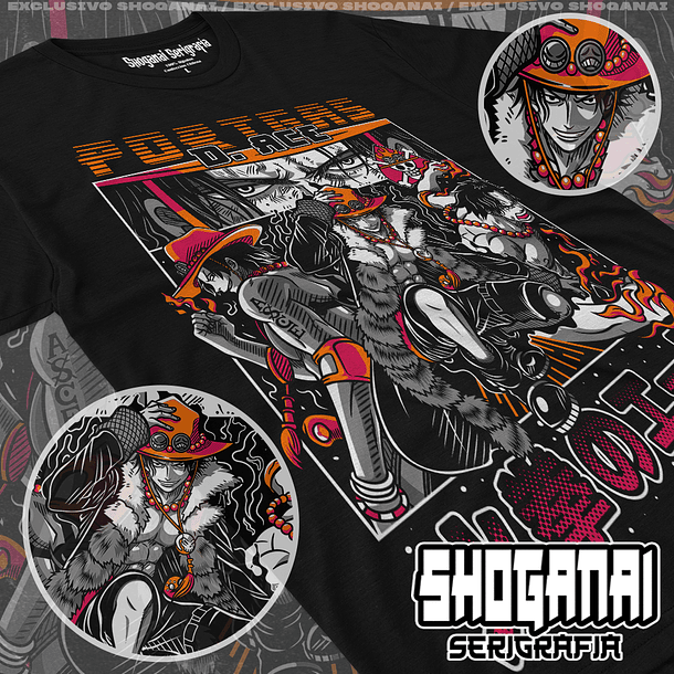 OP23 Portgas D. Ace - One Piece / Polera manga corta 1