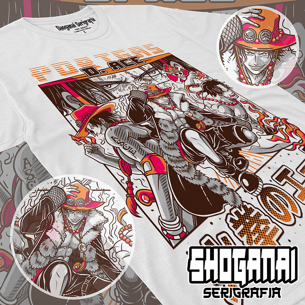 OP23 Portgas D. Ace - One Piece / Polera manga corta 1