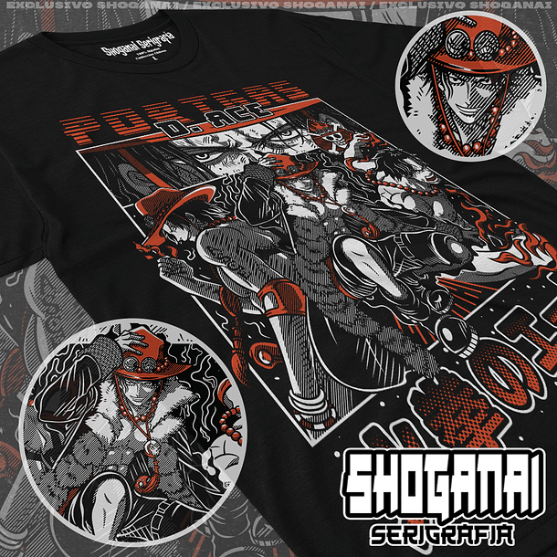 OP23 OP2 Portgas D. Ace - One Piece / Polera manga corta 1