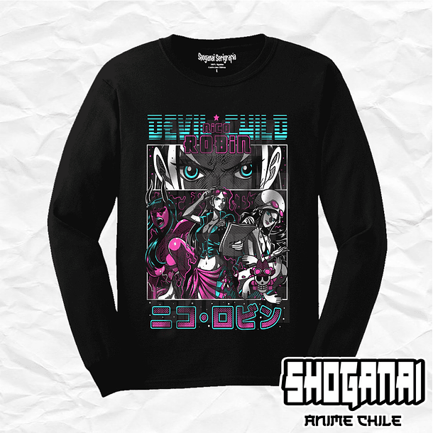 OP32 OP2 Nico Robin - One Piece / Polera manga larga 1