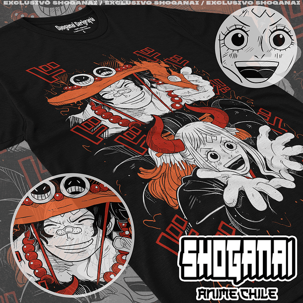 OP33 Yamato y Ace - One Piece / Polera manga corta 1