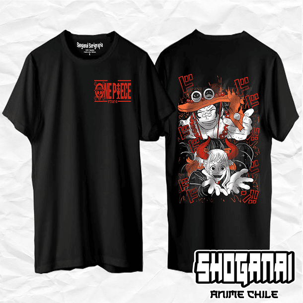 OP33 Yamato y Ace - One Piece / Polera manga corta 1