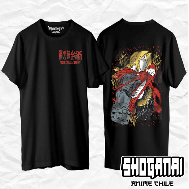 FMA03 Edward Elric - Fullmetal Alchemist / Polera manga corta 1