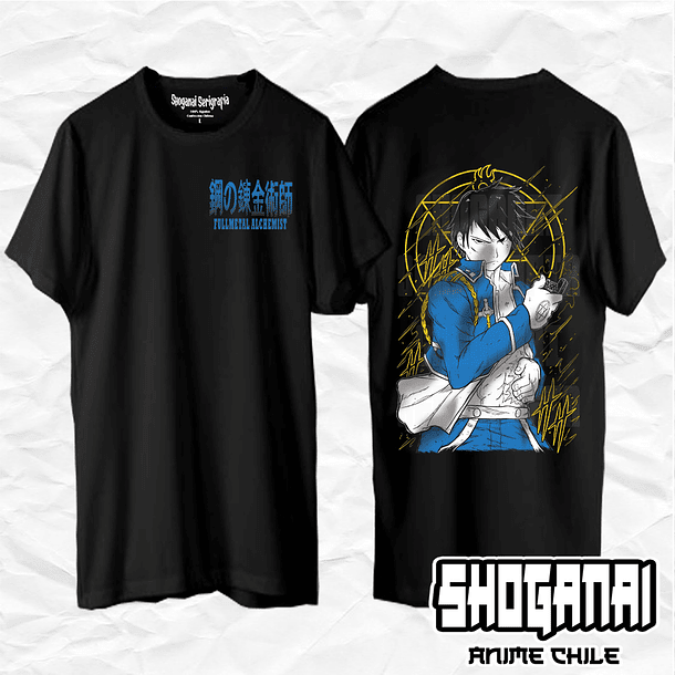 FMA05 Roy Mustang - Fullmetal Alchemist / Polera manga corta 1