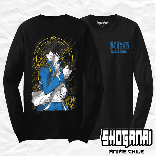 FMA05 Roy Mustang - Fullmetal Alchemist / Polera manga larga 1