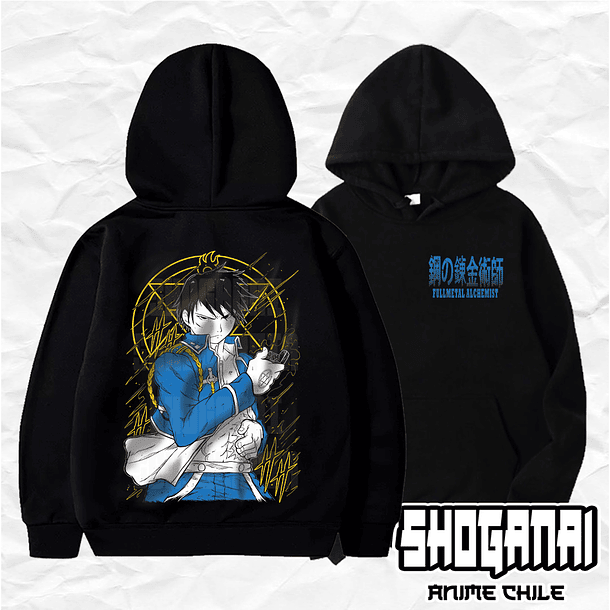 FMA05 Roy Mustang - Fullmetal Alchemist / Hoddie - Poleron Canguro 1