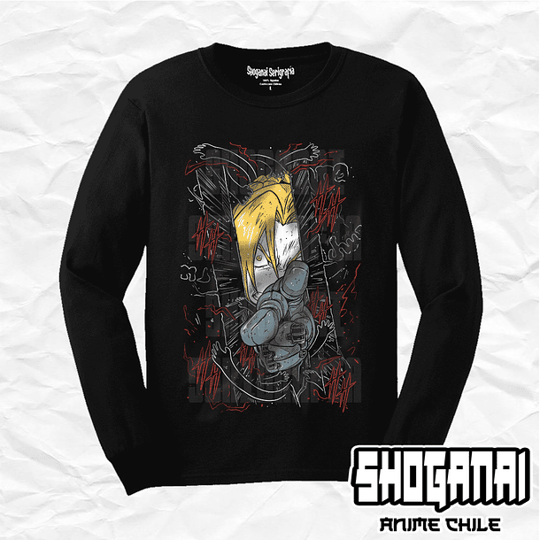 FMA08 Edward Elric - Fullmetal Alchemist / Polera manga larga 1