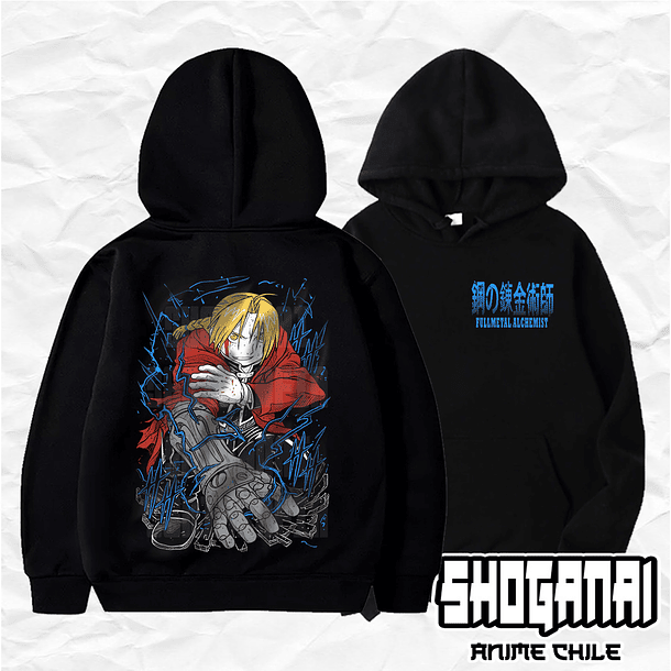 FMA09 Edward Elric - Fullmetal Alchemist / Hoddie - Poleron Canguro 1